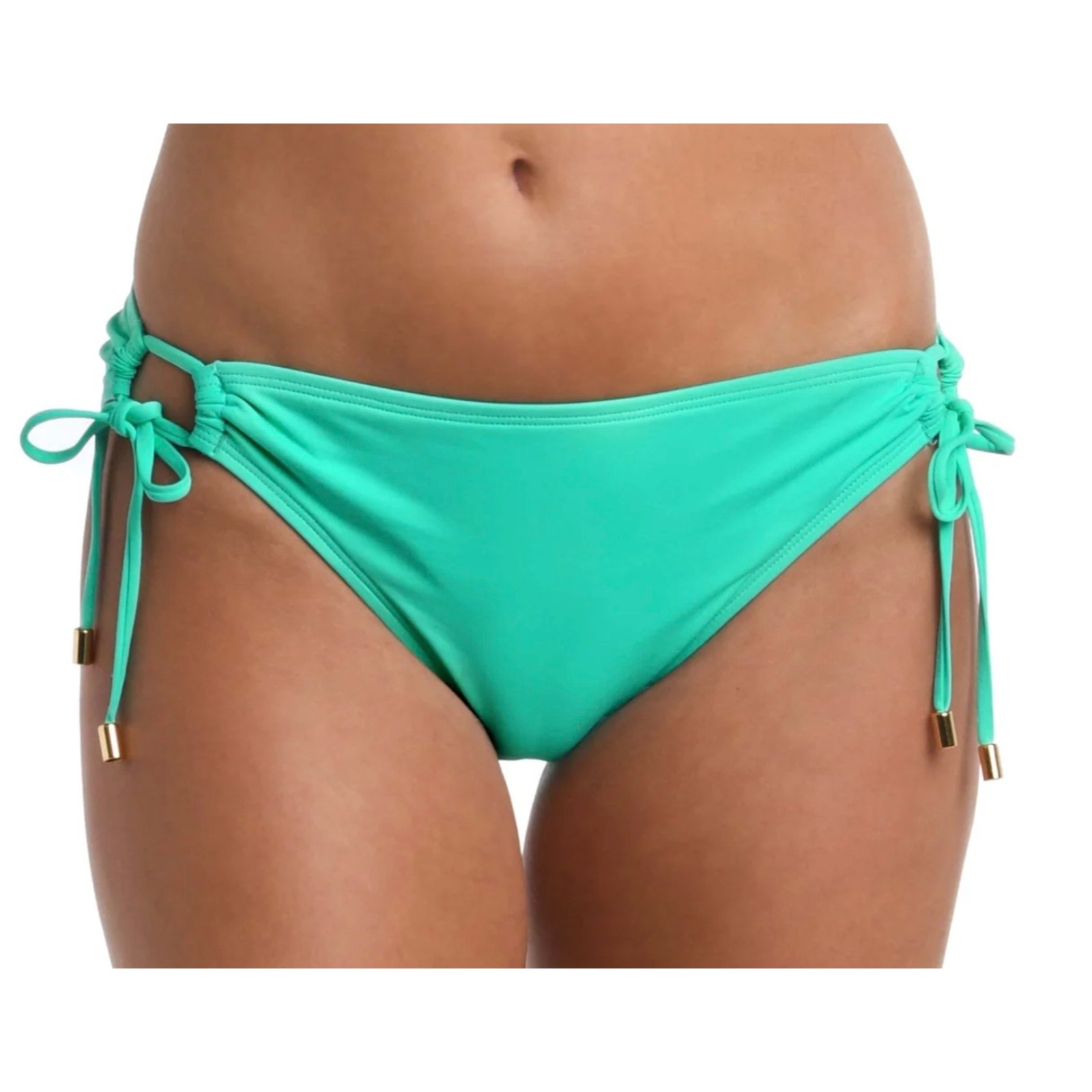 La Blanca Island Goddess Adjustable Loop Hipster Bikini Bottom 16 Seafoam Nwt